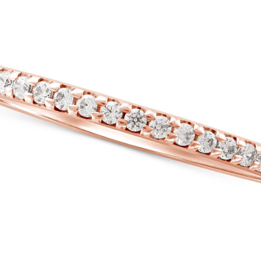 Macys Diamond band 14k rose gold size 5.5